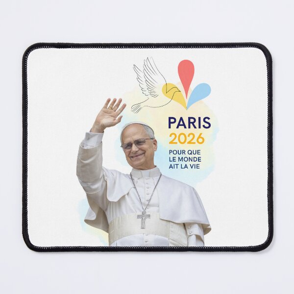 Item preview, Pope Leon XIV and Dove - T-shirts and Souvenir Gifts - France 2026 designed and sold by Dany and Dom.