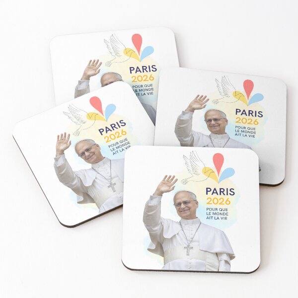 Item preview, Pope Leon XIV and Dove - T-shirts and Souvenir Gifts - France 2026 designed and sold by Dany and Dom.
