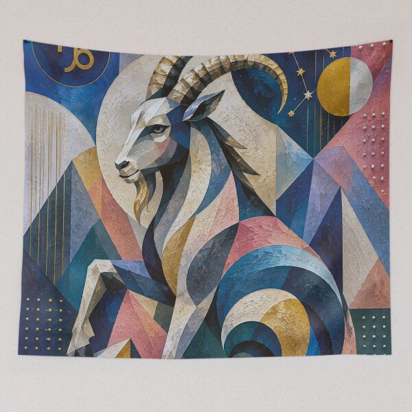 Item preview, Capricorn Zodiac Painting – Celestial Astrology Art designed and sold by GalleryKauffeld.