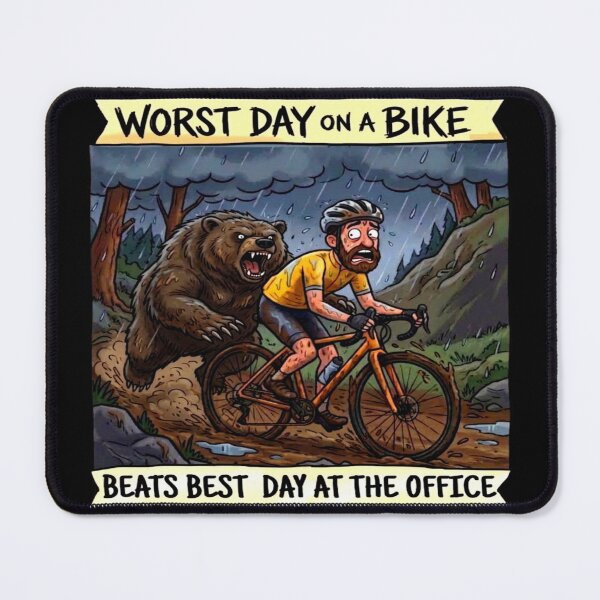Item preview, Worst Day On A Bike Beats Best Day At The Office - Funny Cycling designed and sold by Stefanrajzer.