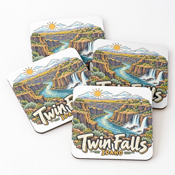 Item preview, Hand Drawn Twin Falls Idaho Travel Souvenir Landmark Gift designed and sold by MichaeIRellov.