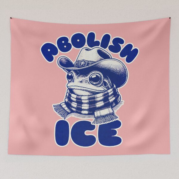 Item preview, Abolish ICE Anti Fascist Frog designed and sold by Ribeiro-Art.