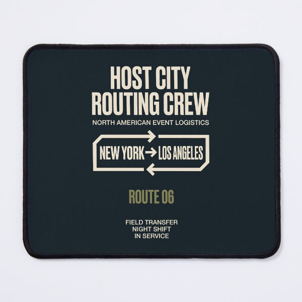 Item preview, Host City Routing Crew Event Logistics New York To Los Angeles designed and sold by SplashTastic.