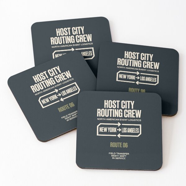 Item preview, Host City Routing Crew Event Logistics New York To Los Angeles designed and sold by SplashTastic.