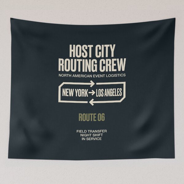 Item preview, Host City Routing Crew Event Logistics New York To Los Angeles designed and sold by SplashTastic.