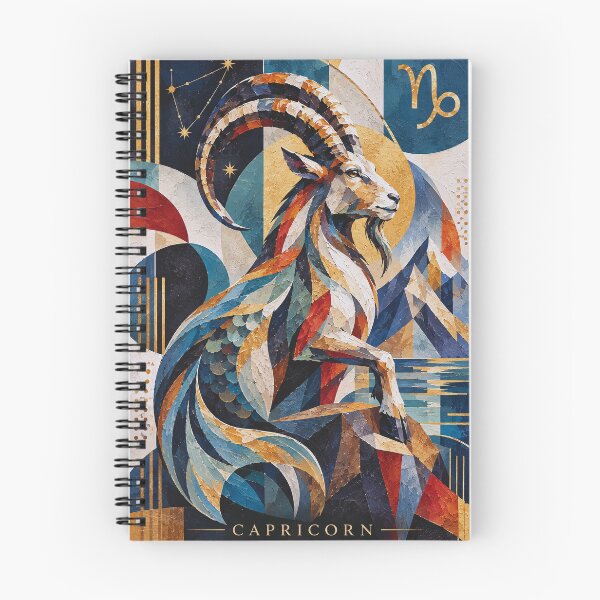Item preview, Capricorn Horoscope Painting – Cosmic Wall Art designed and sold by GalleryKauffeld.