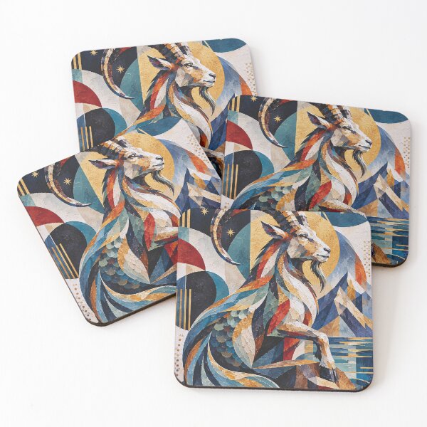 Item preview, Capricorn Horoscope Painting – Cosmic Wall Art designed and sold by GalleryKauffeld.