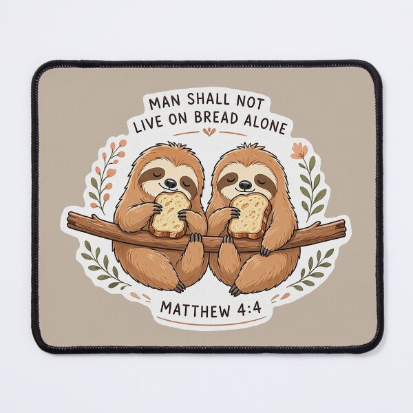 Item preview, Matthew 4:4 Man Shall Not Live On Bread Alone designed and sold by plushism.