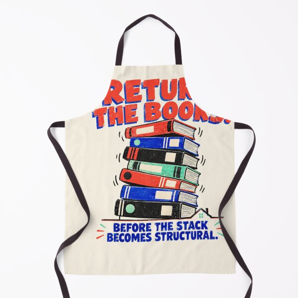 Item preview, Return the Books Before the Stack Becomes Structural – Funny Library Magnet designed and sold by astersgraphics.
