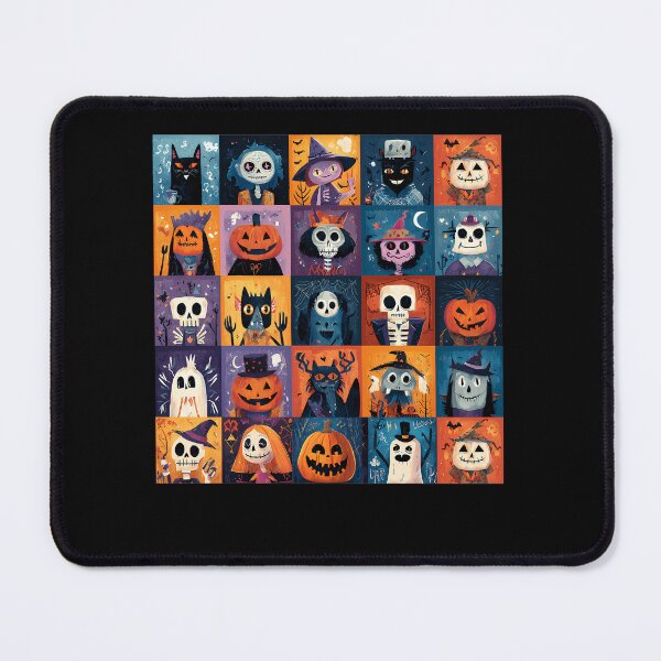 Item preview, Cute Halloween Monster Grid Cartoon Pattern designed and sold by KylaHyatts.