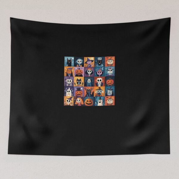 Item preview, Cute Halloween Monster Grid Cartoon Pattern designed and sold by KylaHyatts.