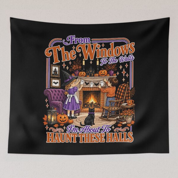 Item preview, From The Windows To The Walls I'm About To Deck These Halls Retro Halloween  designed and sold by DropTheChan.