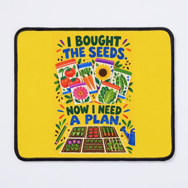 Item preview, I Bought the Seeds Now I Need a Plan – Funny Garden Planning Notebook designed and sold by astersgraphics.