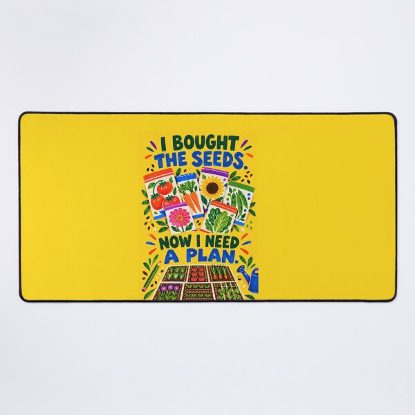 Item preview, I Bought the Seeds Now I Need a Plan – Funny Garden Planning Notebook designed and sold by astersgraphics.