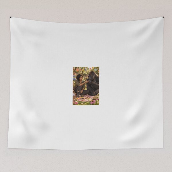 Item preview, Sarah Duvall with a gorilla in garden designed and sold by CathryneDelamort.