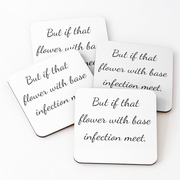 Item preview, “But if that flower with base infection meet,” - handwriting black designed and sold by ariksworld.