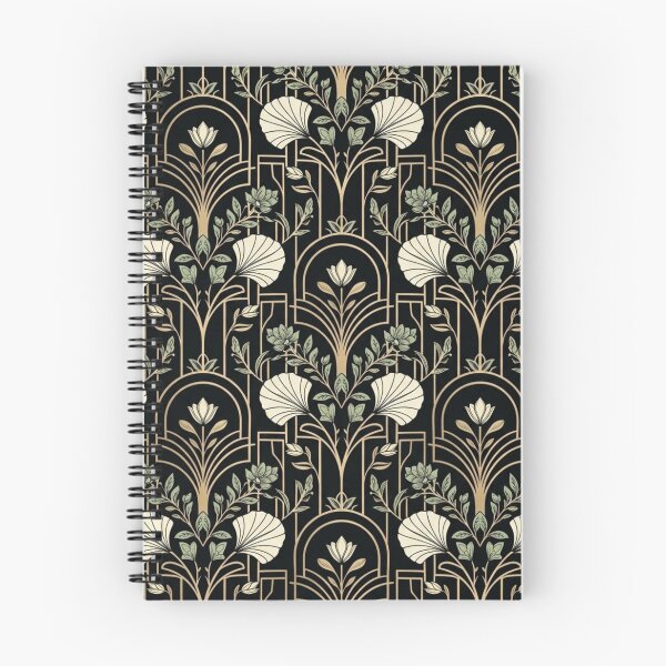 Item preview, Luxury Art Deco Botanical Arches Seamless Pattern designed and sold by ShivCraftStudio.