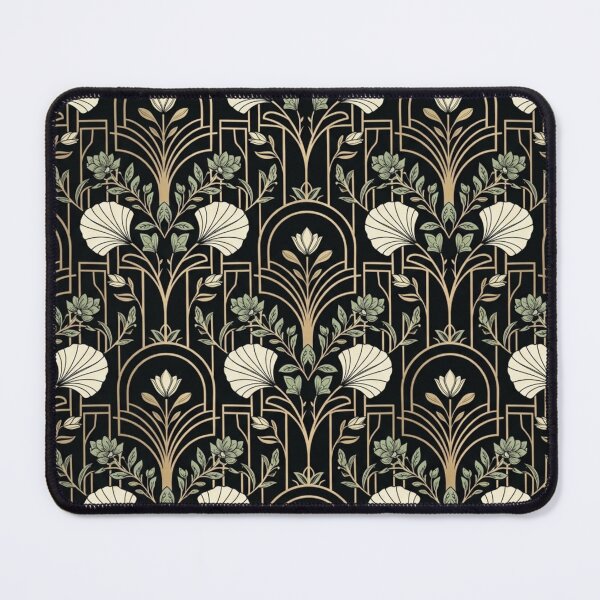 Item preview, Luxury Art Deco Botanical Arches Seamless Pattern designed and sold by ShivCraftStudio.