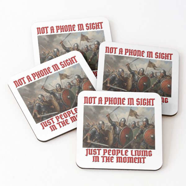 Item preview, Not A Phone In Sight – Funny Medieval Viking Battle Meme designed and sold by LoFizzy.