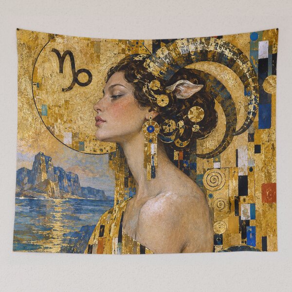 Item preview, Capricorn Woman Painting – Celestial Astrology Art designed and sold by GalleryKauffeld.