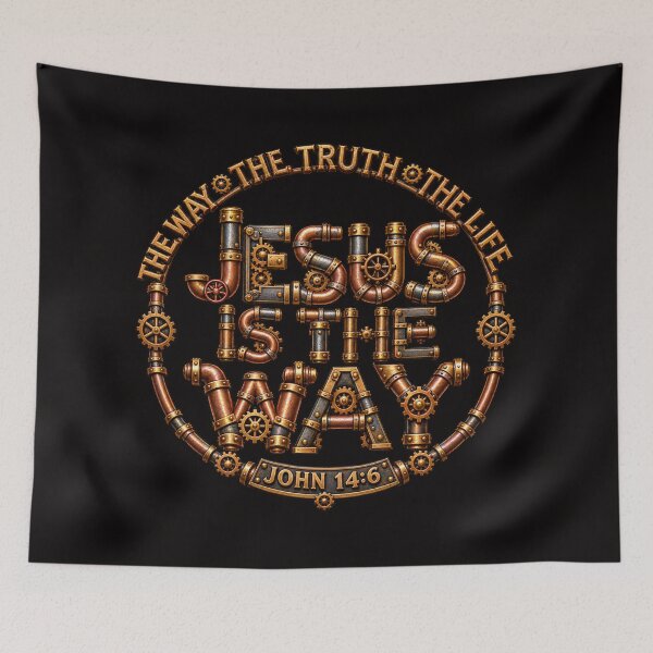 Item preview, Jesus is the Way, the Truth, and the Life, Christian Steampunk Style designed and sold by TheBibleStop.