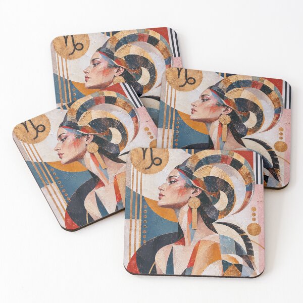 Item preview, Capricorn Woman Painting – Celestial Astrology Art designed and sold by GalleryKauffeld.