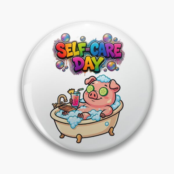 Item preview, Self Care Day Cute Funny Spa Pig designed and sold by ZeroContextArt.