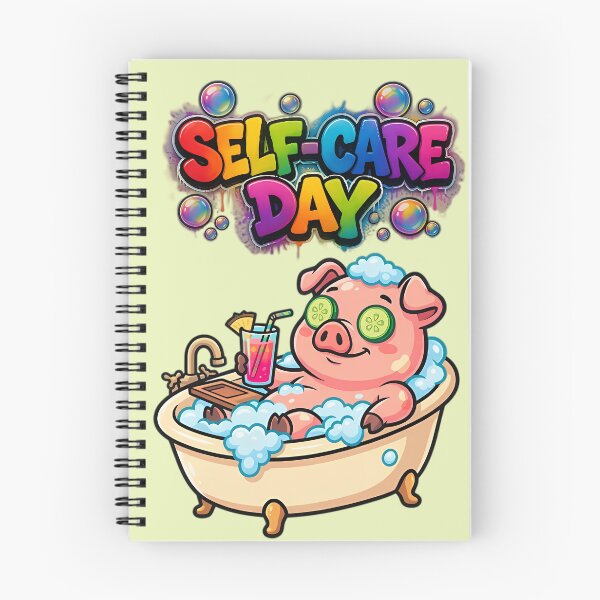 Item preview, Self Care Day Cute Funny Spa Pig designed and sold by ZeroContextArt.
