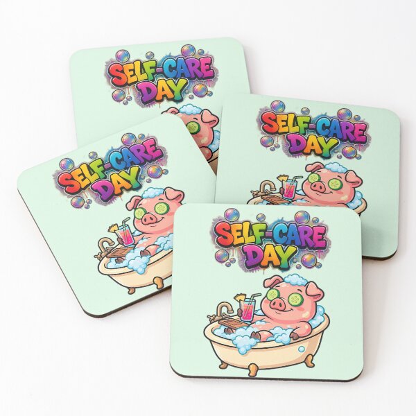 Item preview, Self Care Day Cute Funny Spa Pig designed and sold by ZeroContextArt.