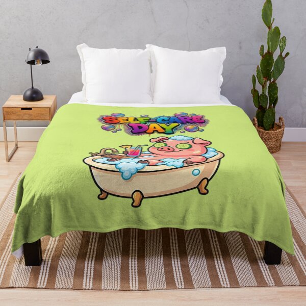 Item preview, Self Care Day Cute Funny Spa Pig designed and sold by ZeroContextArt.
