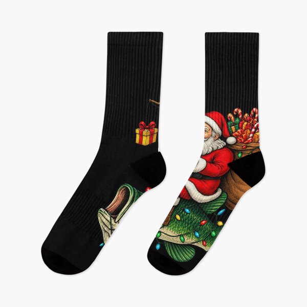 Item preview, Santa Fishing designed and sold by ObukiLantara.