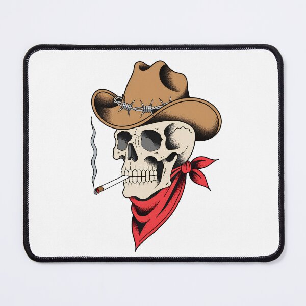 Item preview, Cowboy Skull with Western Hat, Bandana and Cigar designed and sold by Snifferius.