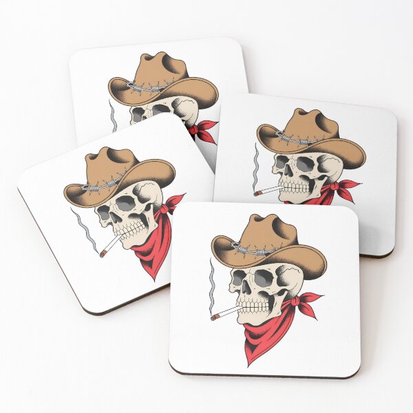 Item preview, Cowboy Skull with Western Hat, Bandana and Cigar designed and sold by Snifferius.