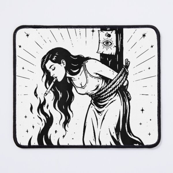 Item preview, Girl Will Be Girls Witch Cigarette Burning Tarot Card Women designed and sold by DropTheChan.