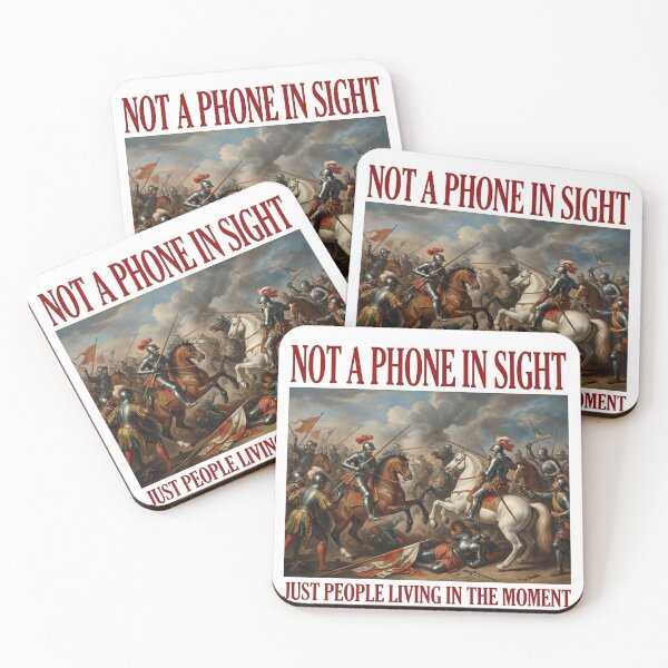 Item preview, Not A Phone In Sight – Funny Medieval Battle Meme designed and sold by LoFizzy.