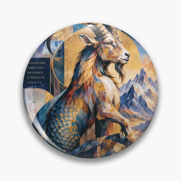 Item preview, Capricorn Horoscope Painting – Cosmic Wall Art designed and sold by GalleryKauffeld.