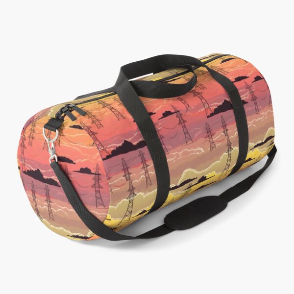 Item preview, Electricity Pylons Retro Style Sunset Sky Pattern designed and sold by Pylon-Bureau.