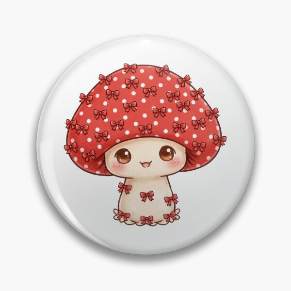 Item preview, Cute mushroom with small red bows designed and sold by priyankajustine.