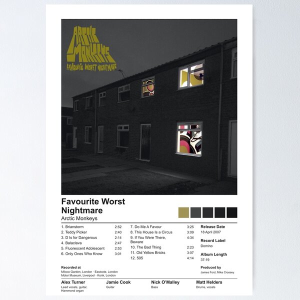 Item preview, Arctic Monkeys - Favourite Worst Nightmare (Album Poster) designed and sold by curseofkazar.