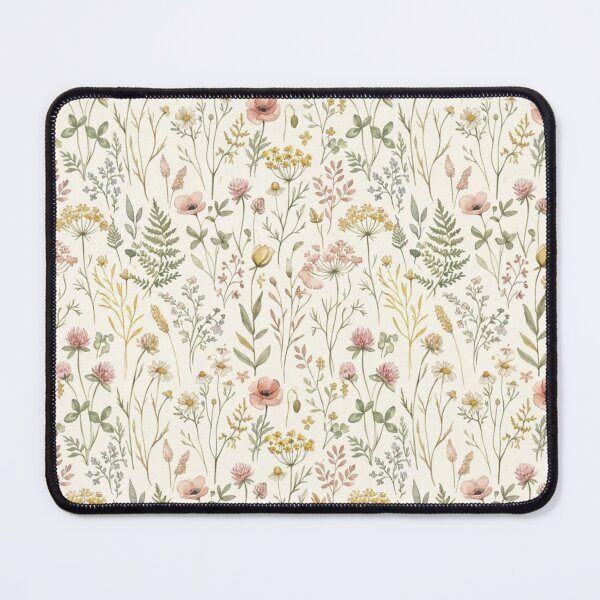 Item preview, Delicate Watercolor Wildflowers Cottagecore Seamless Pattern designed and sold by ShivCraftStudio.