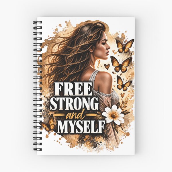 Item preview, Free, Strong & Myself – Women Empowerment Inspirational Design designed and sold by MONIKA08 DESIGN.