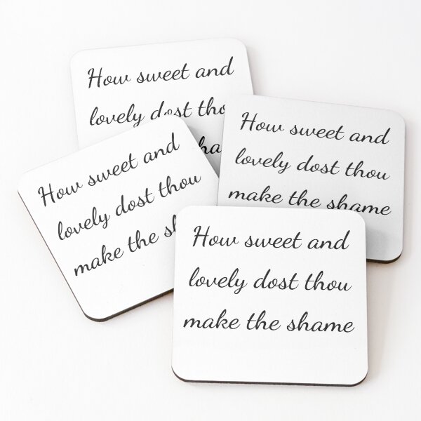 Item preview, “How sweet and lovely dost thou make the shame” - handwriting black designed and sold by ariksworld.