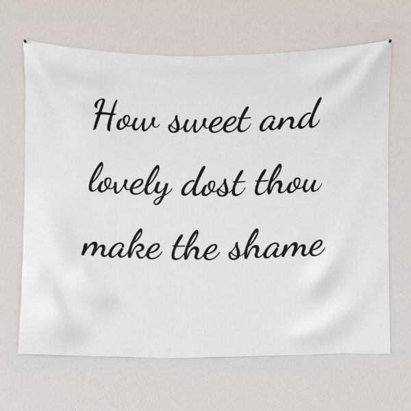 Item preview, “How sweet and lovely dost thou make the shame” - handwriting black designed and sold by ariksworld.
