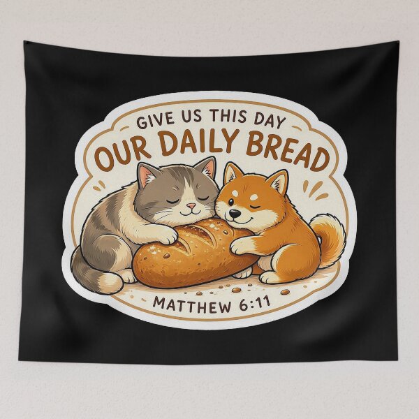 Item preview, Matthew 6:11 Give Us This Day Our Daily Bread designed and sold by plushism.