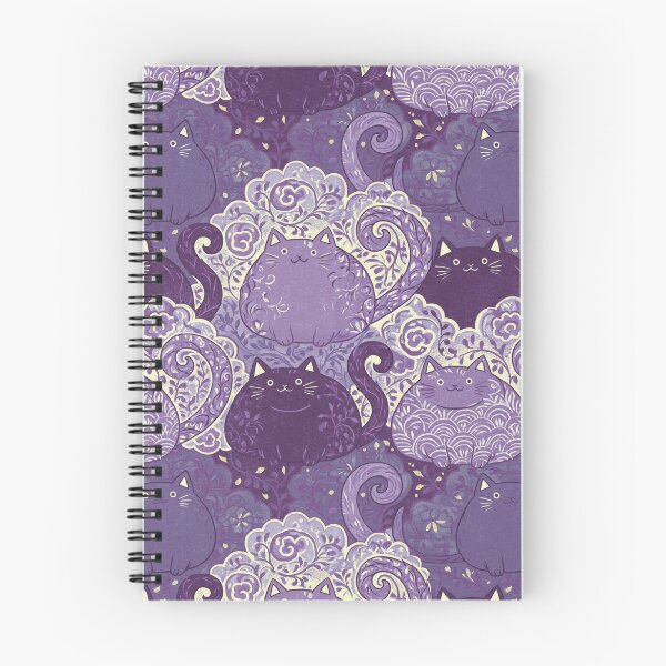 Item preview, Creative Japanese Patterns - Cat and Arabesque -Purple - No logo designed and sold by WABISABIMOMENTS.
