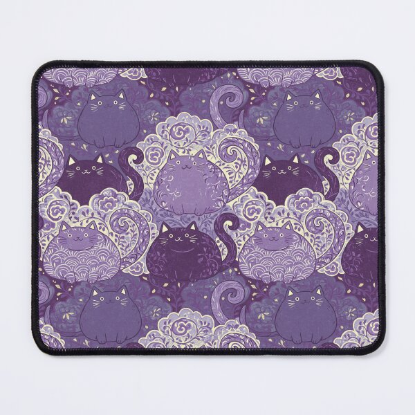 Item preview, Creative Japanese Patterns - Cat and Arabesque -Purple - No logo designed and sold by WABISABIMOMENTS.