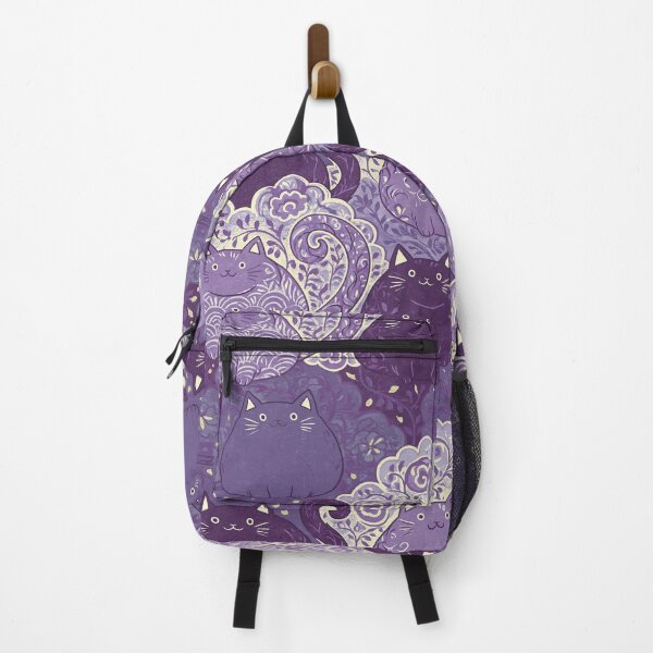 Item preview, Creative Japanese Patterns - Cat and Arabesque -Purple - No logo designed and sold by WABISABIMOMENTS.