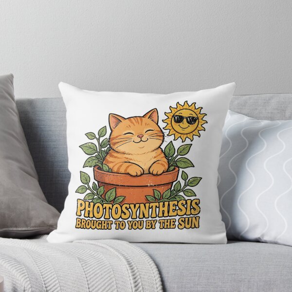 Item preview, Photosynthesis Brought To You By The Sun - Funny Cat Plant Meme designed and sold by CutieGalore.