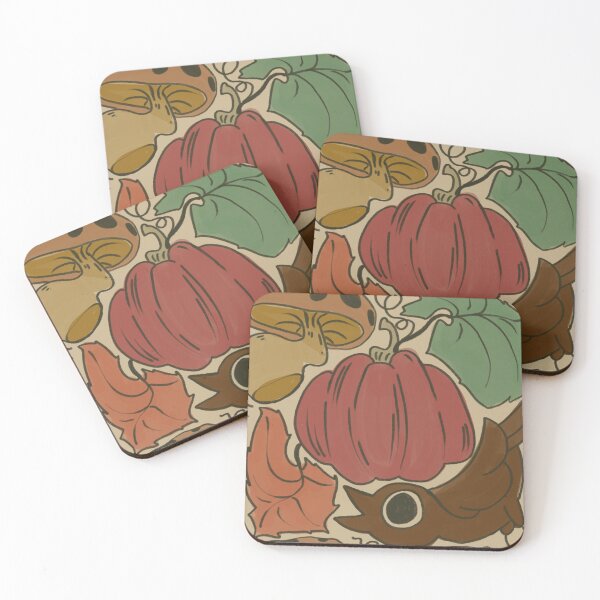 Item preview, Colored Autumn vibes, pumpkin, crow and mushroom. designed and sold by LeelaLab.