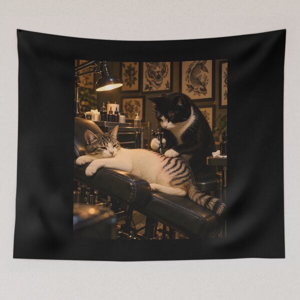 Item preview, Cat Smoking Tattoo designed and sold by a-turner-paint.